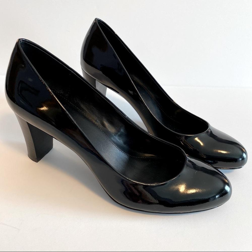 Calvin Klein Babe Black Patent Leather Pump Heels